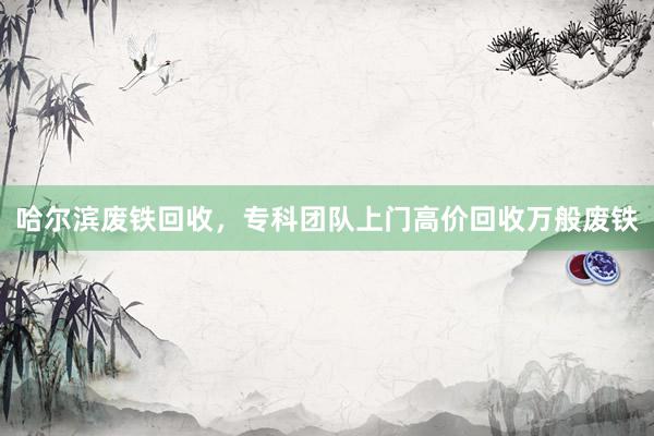哈尔滨废铁回收，专科团队上门高价回收万般废铁